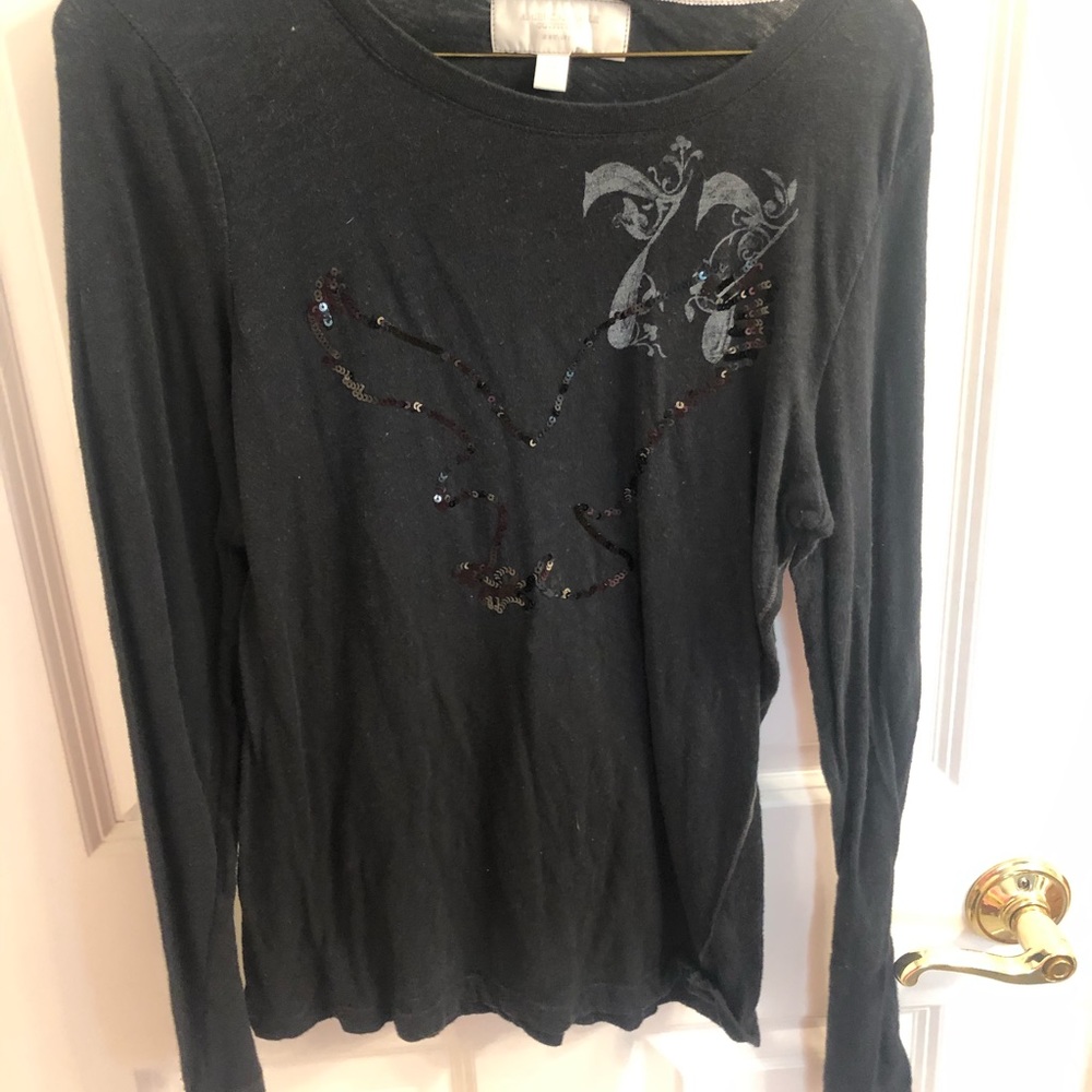 American Eagle long sleeve black tshirt size large